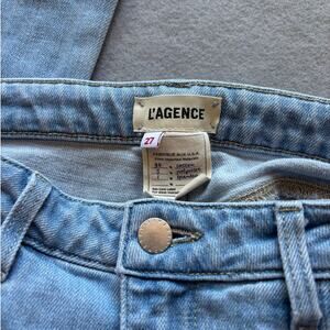 L'AGENCE Oriana high-rise straight-leg jeans sierra light wash 27